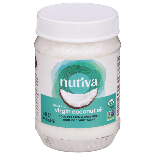 Nutiva Oil Coconut Unrefined 15 FO (Pack Of 12)