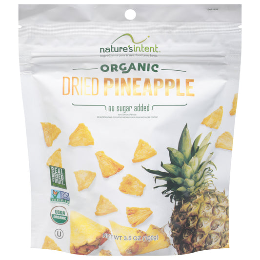 Natures Intent Pineapple Dried Organic No Sugar 3.5 oz (Pack Of 8)