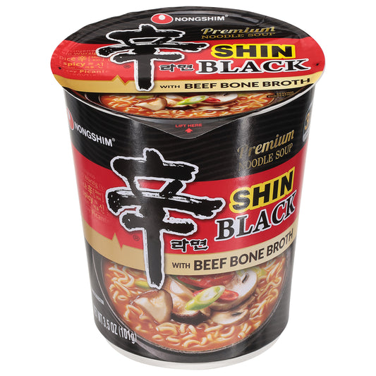 Nong Shim Noodle Cup Black Shin 3.56 oz (Pack Of 6)