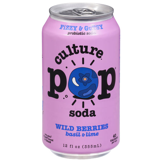 Culture Pop Soda Probiotic Wild Berry 12 FO (Pack Of 12)