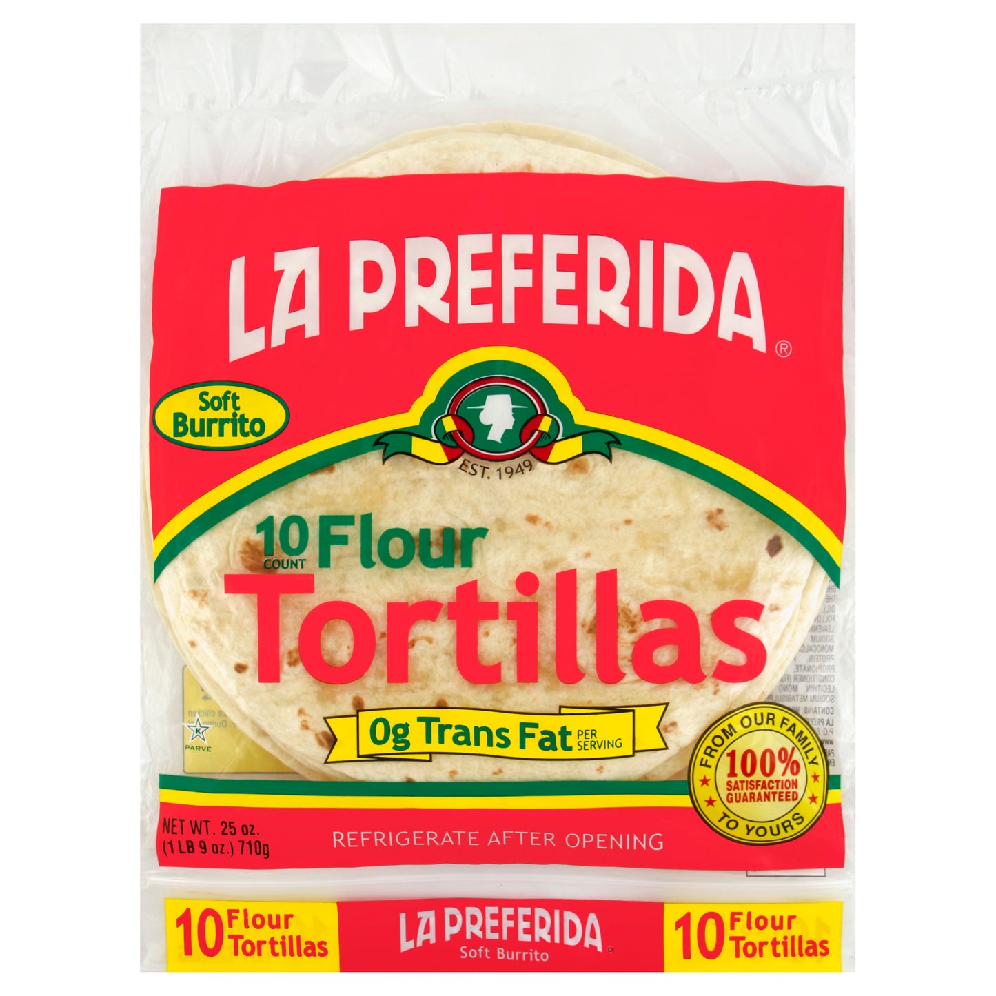La Preferida Tortilla Flour 10In 10 Pc (Pack Of 12)