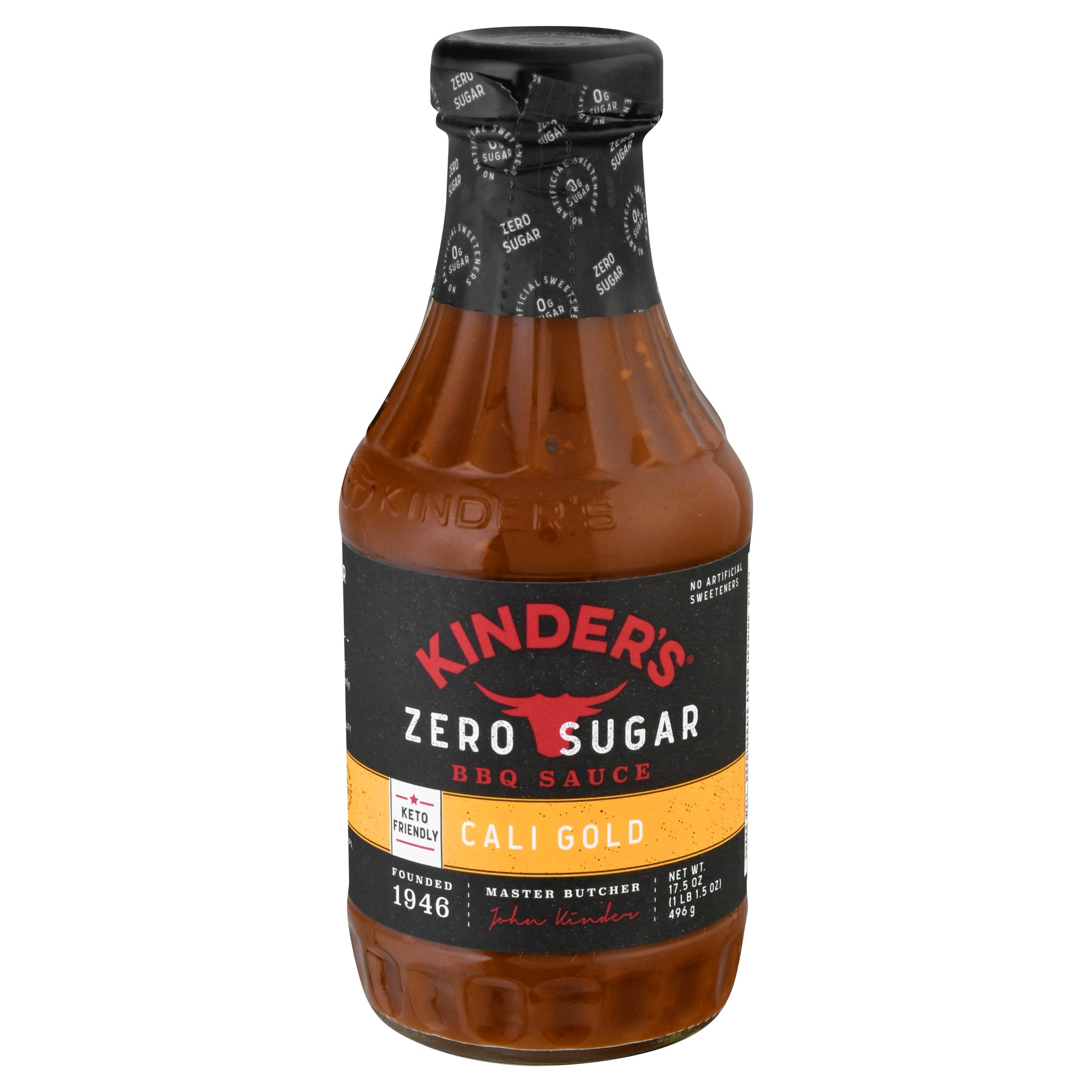 Kinders Sauce Barbeque California Gold No Sugar 17.5 oz (Pack Of 6)