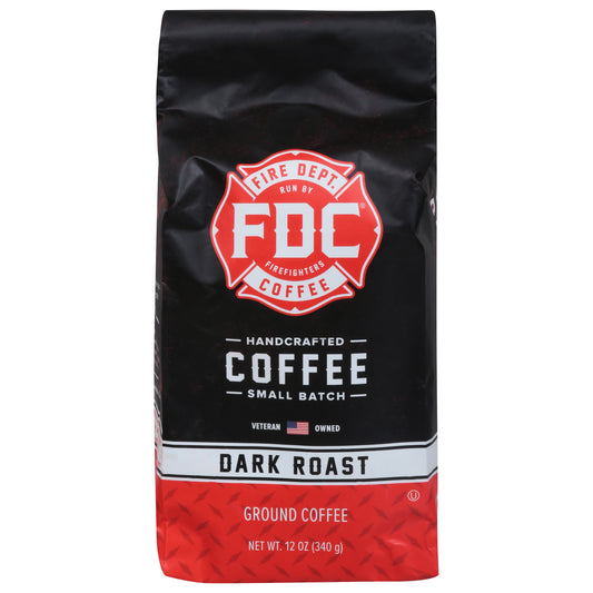 Fire Department Coffee Ground Dark Roast 12 Oz Pack of 6