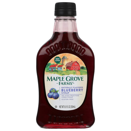Maple Grove Syrup Natural Blueberry 8.5 oz (Pack of 6)