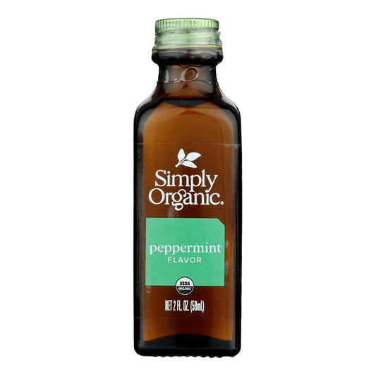 Simply Organic Peppermint Flavor - Organic - 2 oz (Pack of 6)
