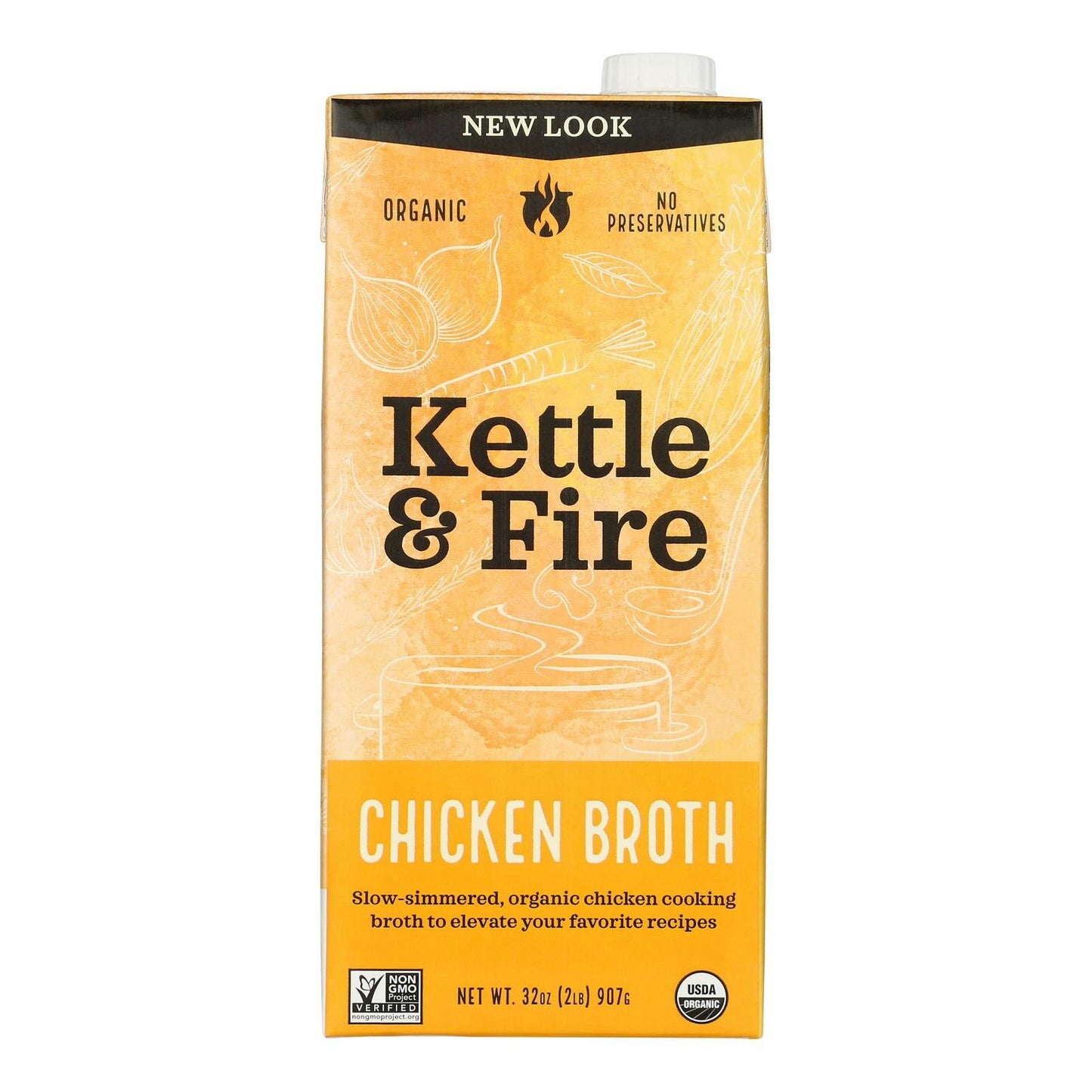 Kettle And Fire - Broth Chicken 32 oz (Pack of 6)