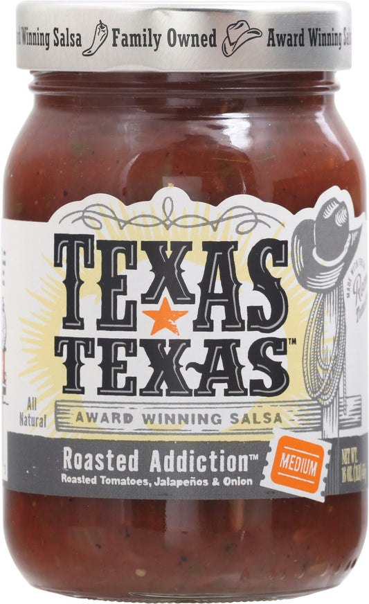 Texas Texas Salsa Roasted Addiction 16 Oz Pack of 6
