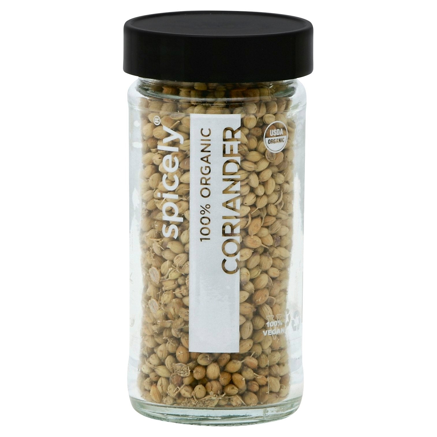 Spicely Organics Spice Coriander Seeds Jar