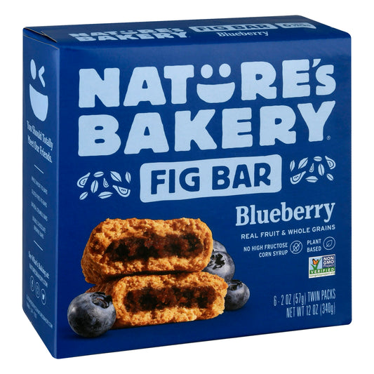 Natures Bakery Bar Fig Whole Wheat Blueberry 12 oz (Pack of 6)