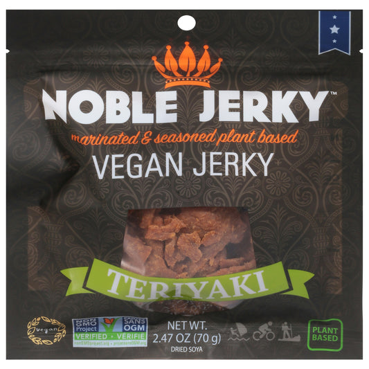 Noble Jerky Jerky Vegan Teriyaki 2.47 Oz (Pack of 12)