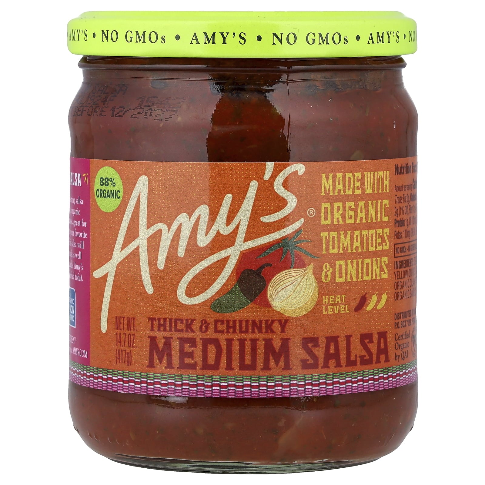 AMYS (Pack of 10) Amy's Medium Organic Salsa 14.7 Oz
