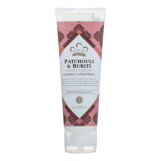 Nubian Heritage Hand Cream  - Patchouli & Buriti - 4 oz (Pack of 3)