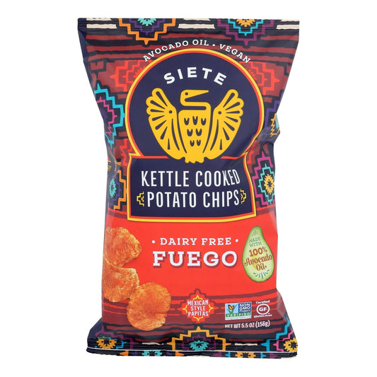 Siete - Kettle Chip Fuego 5.5 oz (Pack of 6)