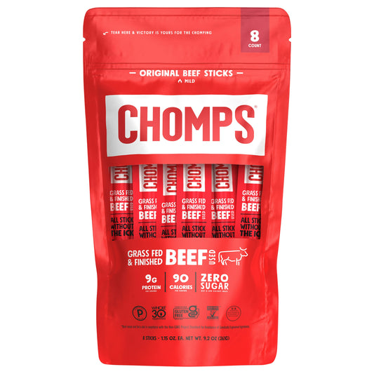 Chomps Beef Stick Peach Original 8Pack
