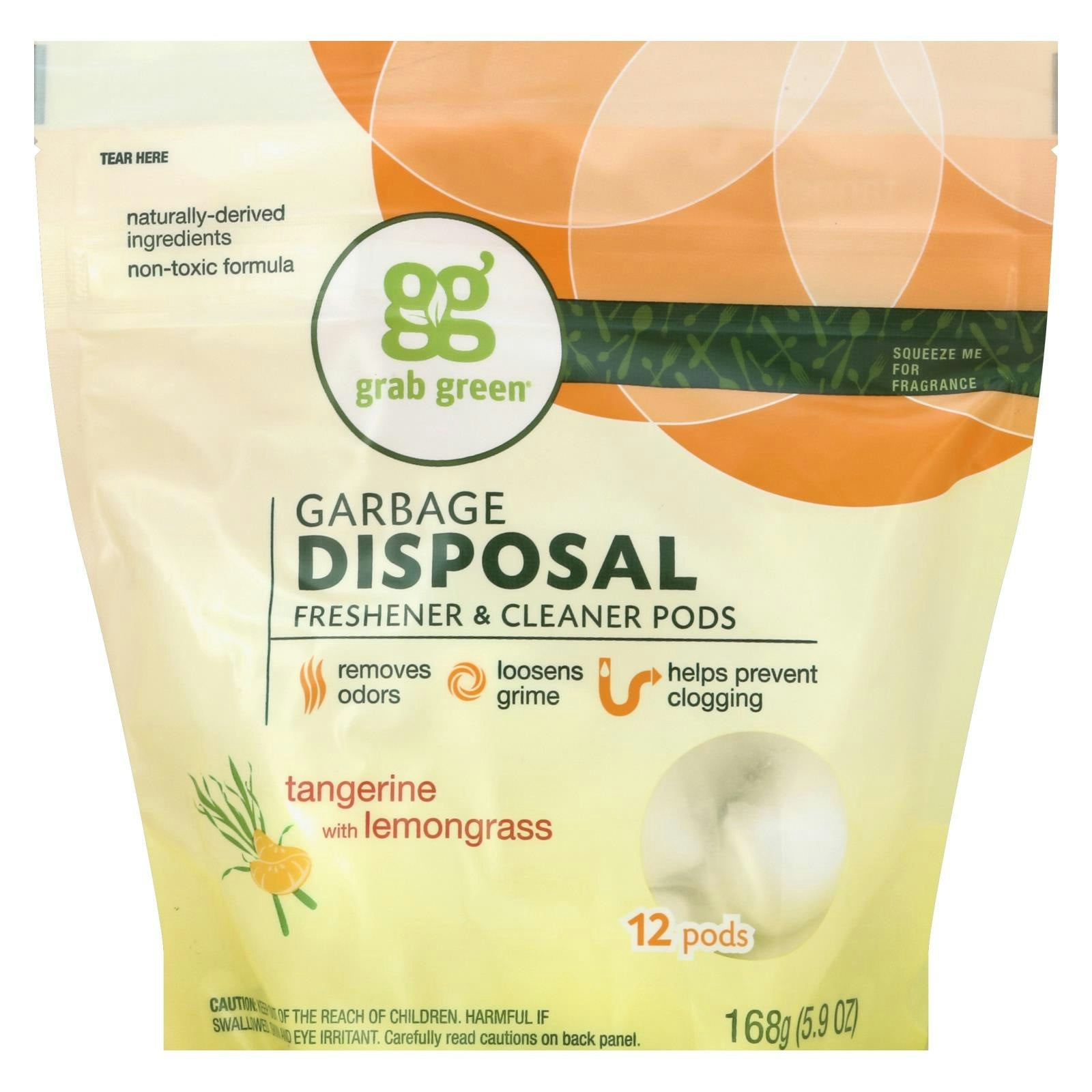 Grab Green - Garbage Disposal & Freshener Cleaner 12 Count (Pack of 12)