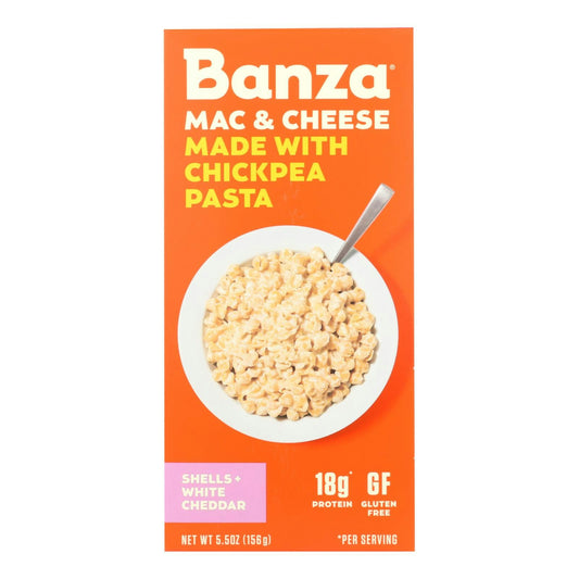 Banza - Chickpea Pasta White Cheddar Shell 5.5 oz (Pack of 6)
