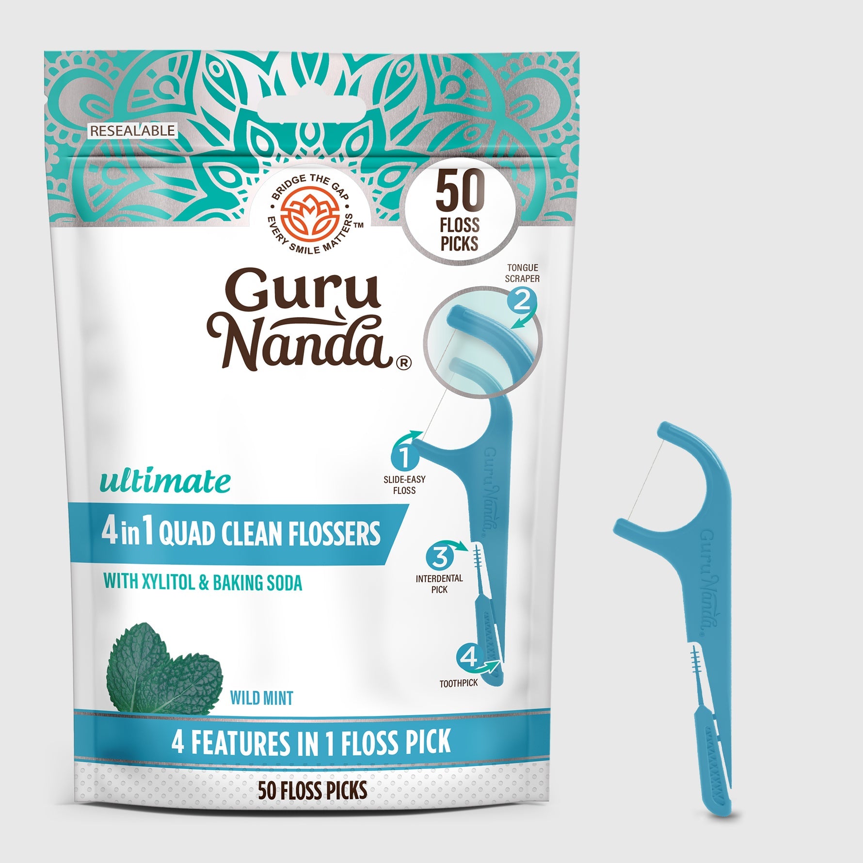 Gurunanda Floss Dental 4 in 1