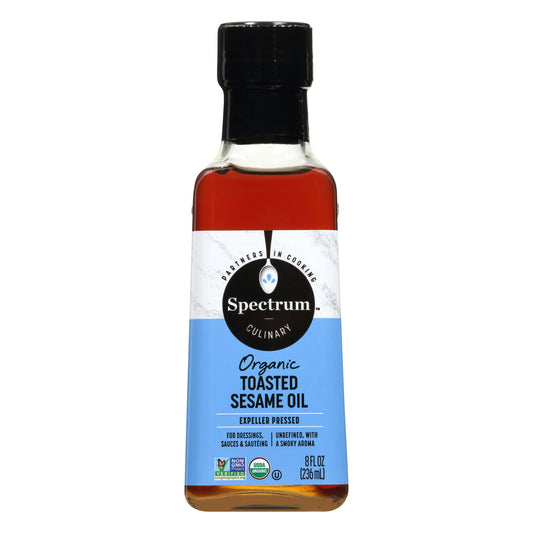Spectrum Naturals Oil Sesame Toasted Organic 8 fl oz (Pack of 6)