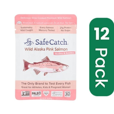 Safe Catch - Salmon Pink Wild Alaskan 3 oz (Pack of 12)