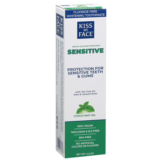 Kiss My Face Tooth paste Gel Sensitive 4.5 oz (Pack of 3)