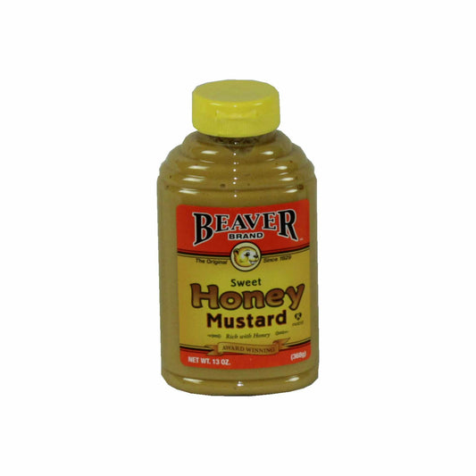 Beaver Honey Mustard - 13 Ounce (Pack of 6)