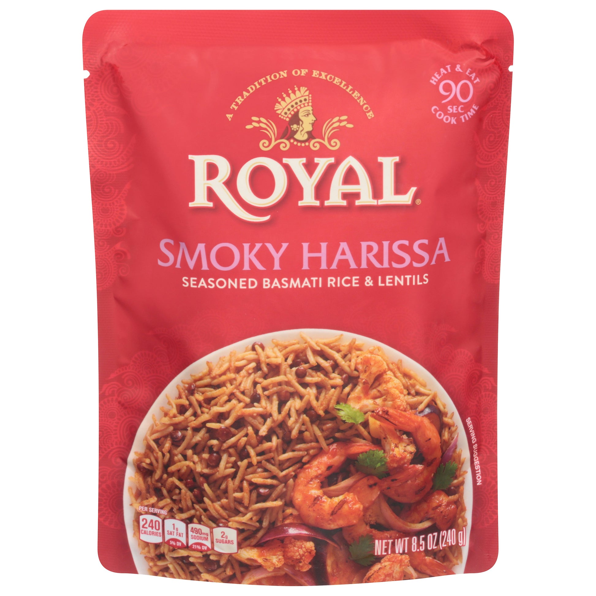 Royal Rice Smoky Harissa Lentils 8.5 Oz (Pack of 6)