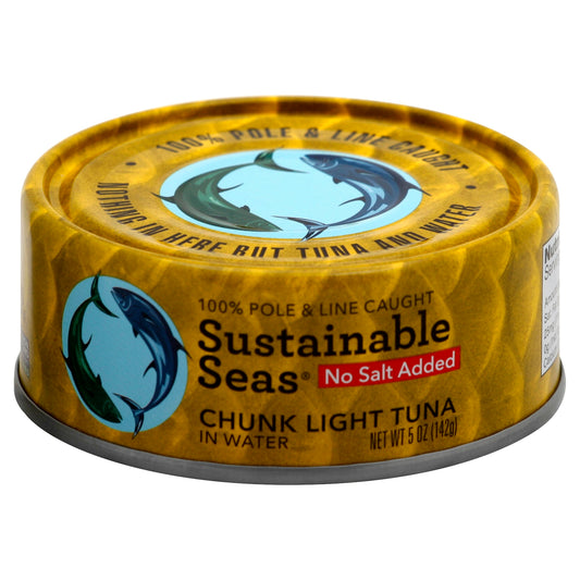 Sustainable Seas Tuna Light Chunk Water No Salt 5 oz (Pack of 12)