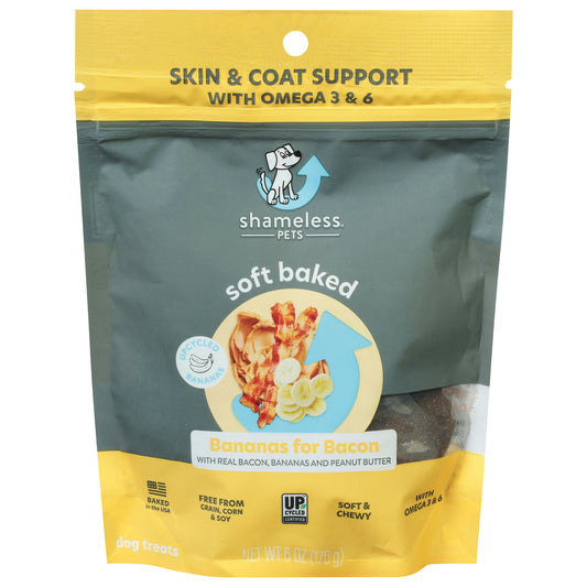 Shameless Pets Treat Dog Bacon 6 oz (Pack of 6)
