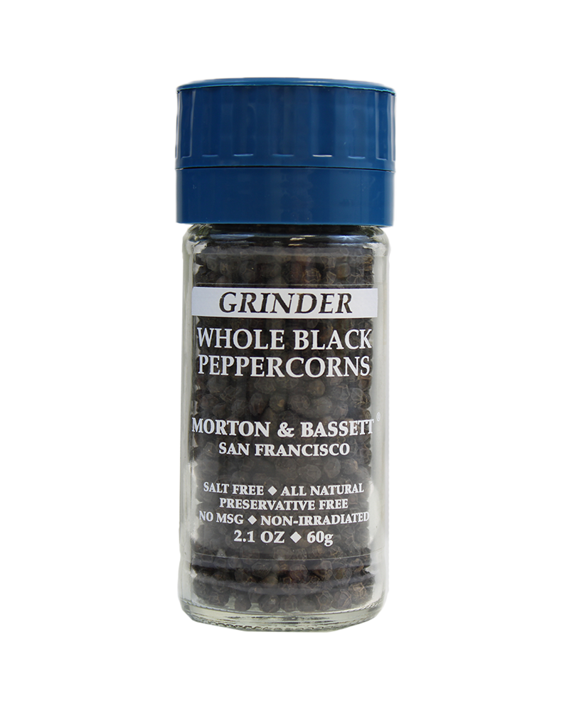 MORTON & BASSET (Pack of 6) Morton & Bassett Grinder Black Peppercorn Whole Spice 2.1 Oz