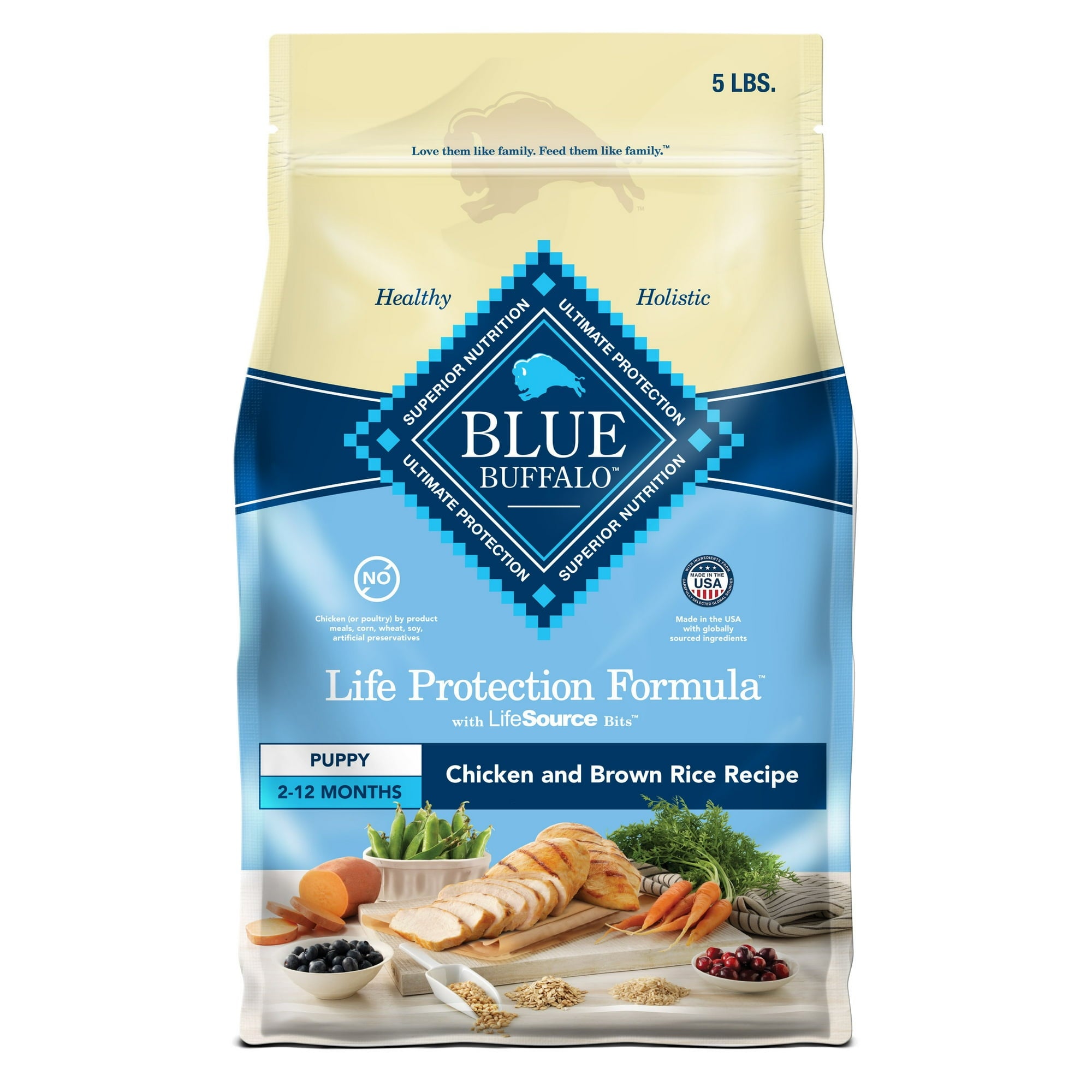 Blue Buffalo Food Dog Puppy Chicken Brown Rice Puppy