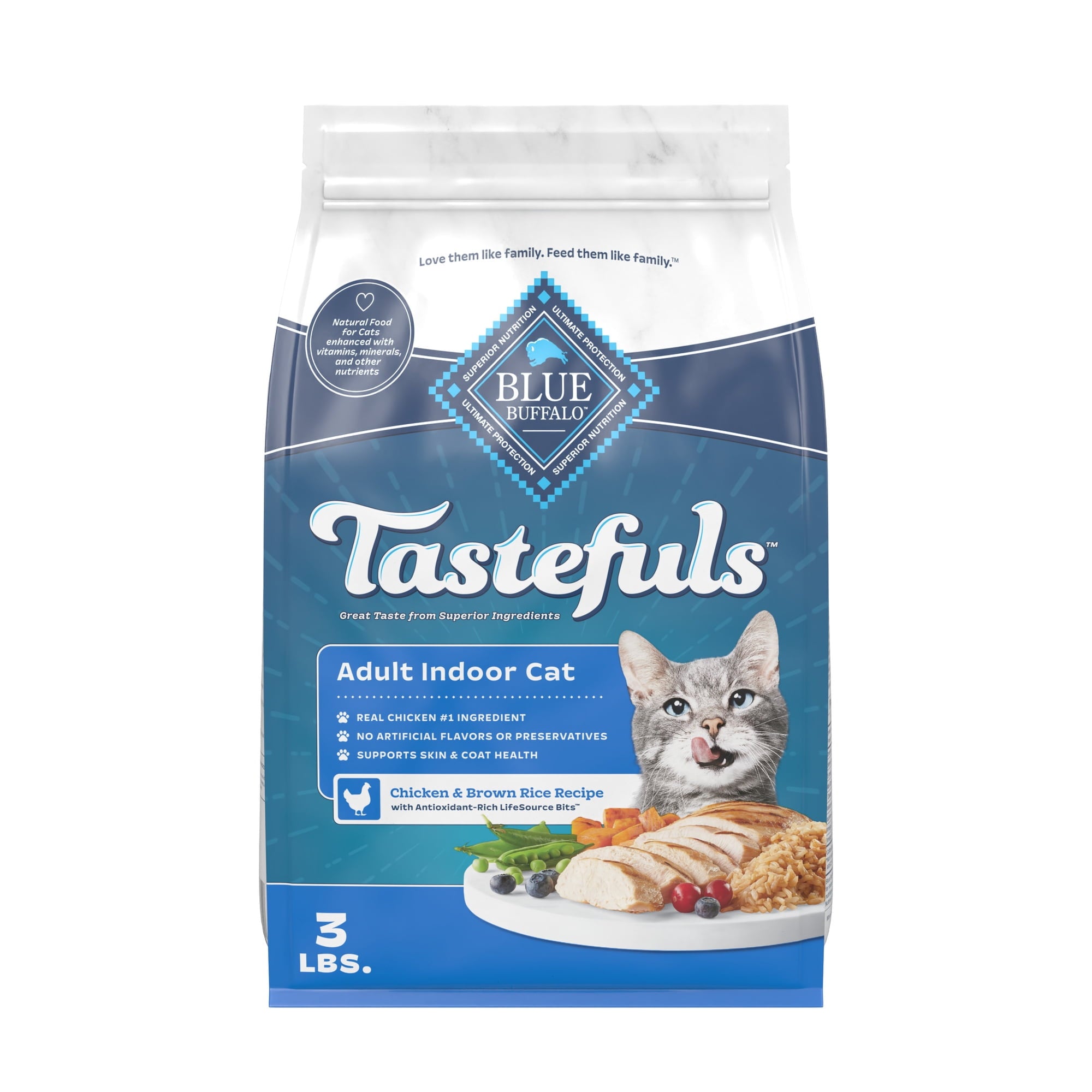 Blue Buffalo Food Adult Cat Chicken Brown Rice