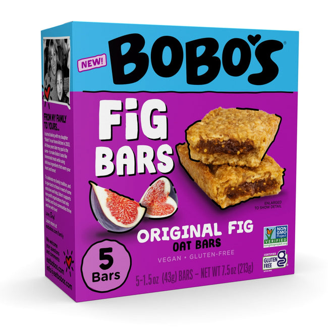 Bobos Oat Bars Bar Original Fig 7.5 Oz (Pack of 6)