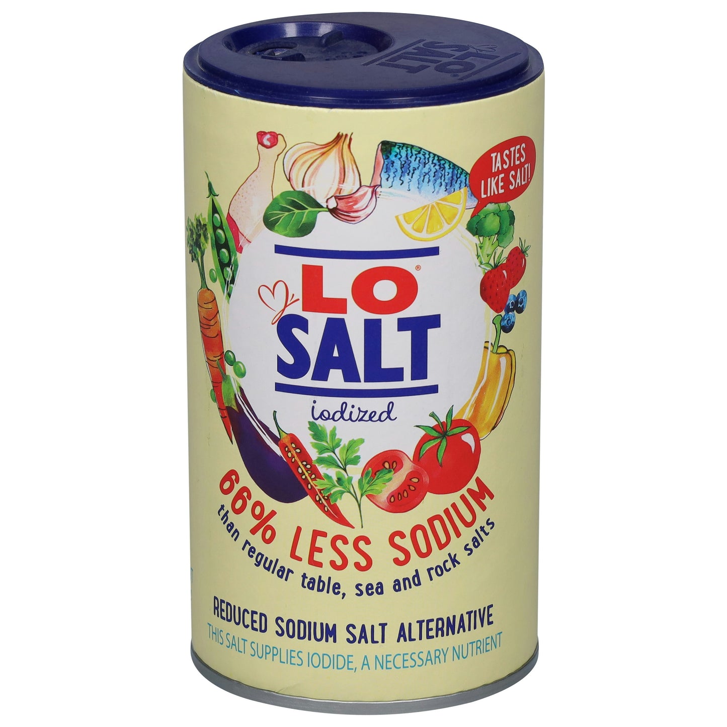 Lo Salt Salt Reduced Iodized 12.35 Oz Pack of 6