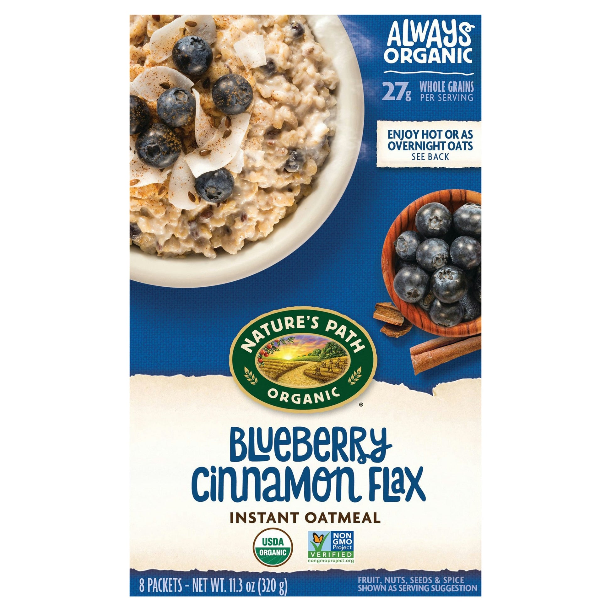 Natures Path Oatmeal Optimum Organic 8Ct 11.2 Oz (Pack of 6)