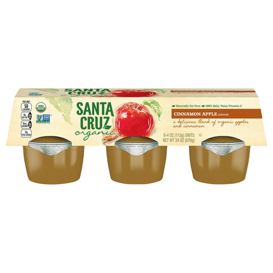 Santa Cruz Applesauce 6Pack Cinnamon 24 Oz (Pack of 12)