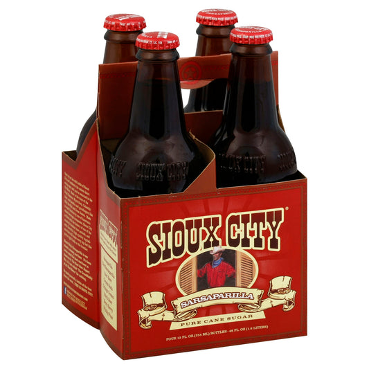 Sioux City Soda 4Pack Sarsaparilla 48 fl oz (Pack of 6)