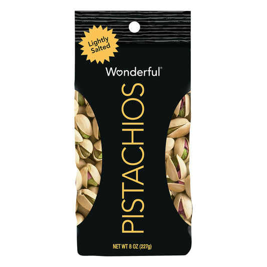 Wonderful Pistachios Pistachios Roasted Light Salt 8 oz (Pack of 25)