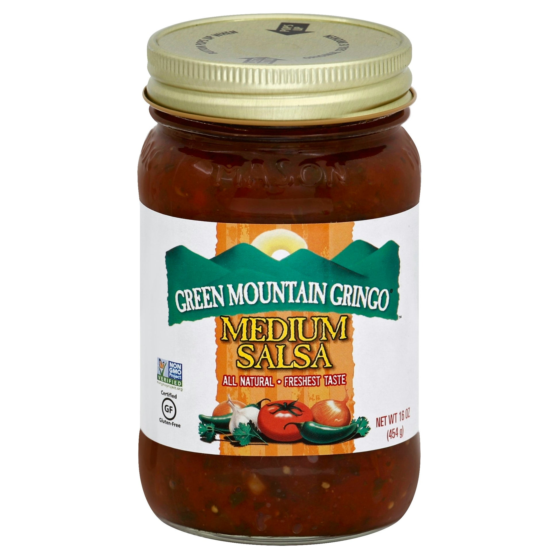 Green Mountain Gringo Salsa Medium 16 Oz Pack of 12