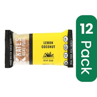 Kate's Real Food - Bar Organic Bivy Lemon Coconut 2.2 oz (Pack of 12)