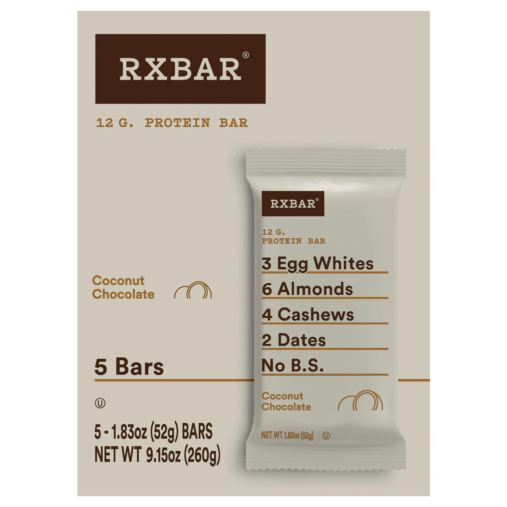 Rxbar Bar Coconut Chocolate 5 Pk (Pack of 6)