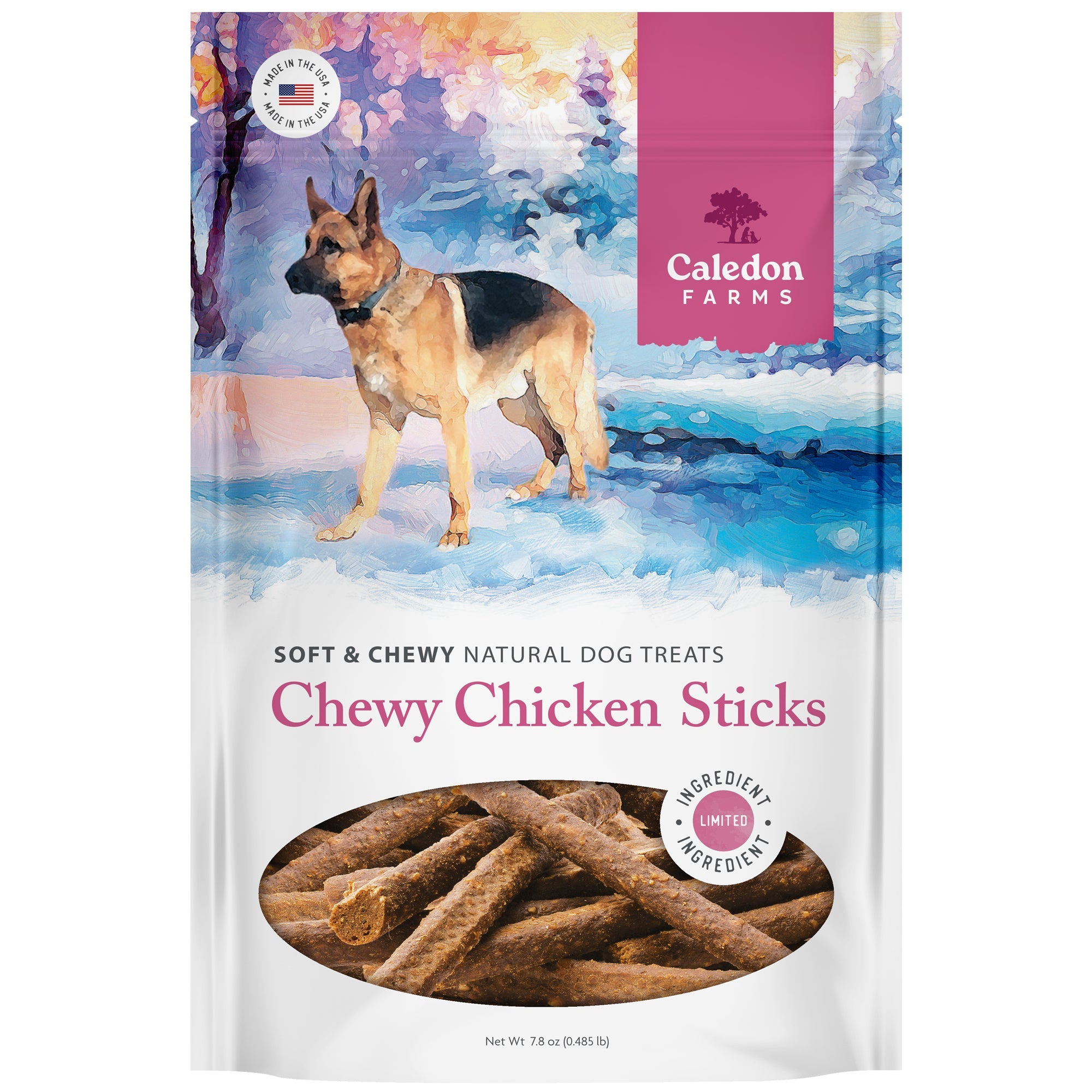 CALEDON FARMS (Pack of 8) Caledon Farms Treat Dog Chicken Chewy Stick Dog Treats 7.8 Oz