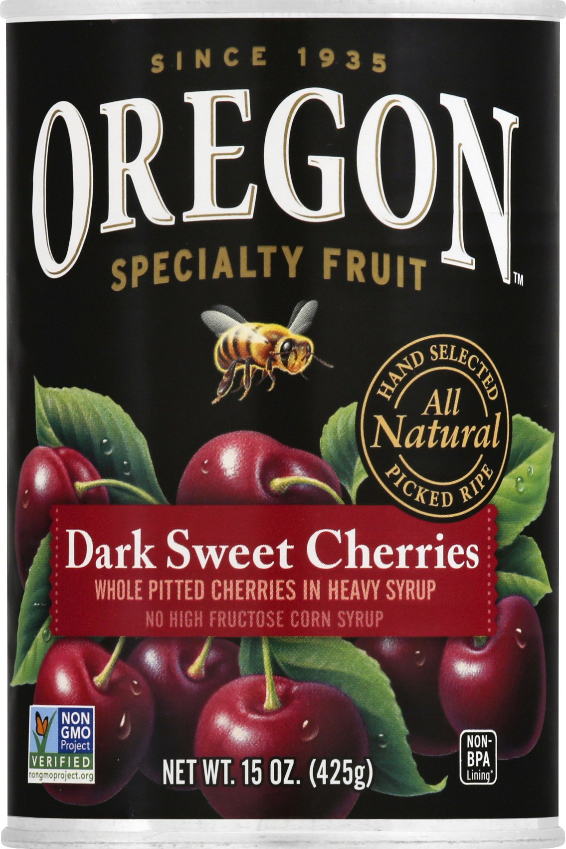 Oregon Cherries Pitted Dark Sweet 15 Oz (Pack of 8)