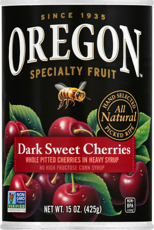 Oregon Cherries Pitted Dark Sweet 15 Oz (Pack of 8)