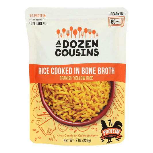 A Dozen Cousins - Rice Spanish Yellow Ready To Eat 8 Oz (Pack of 6)