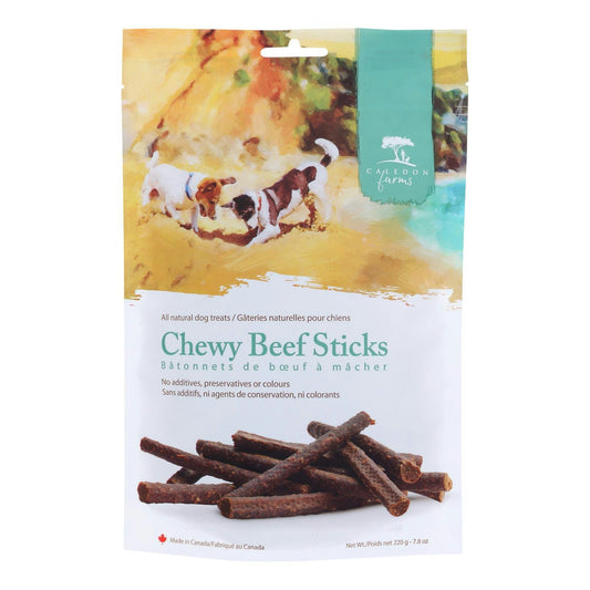 Caledon Farms - Dog Treat Chewy Beef Stick 7.8 oz (Pack of 4)