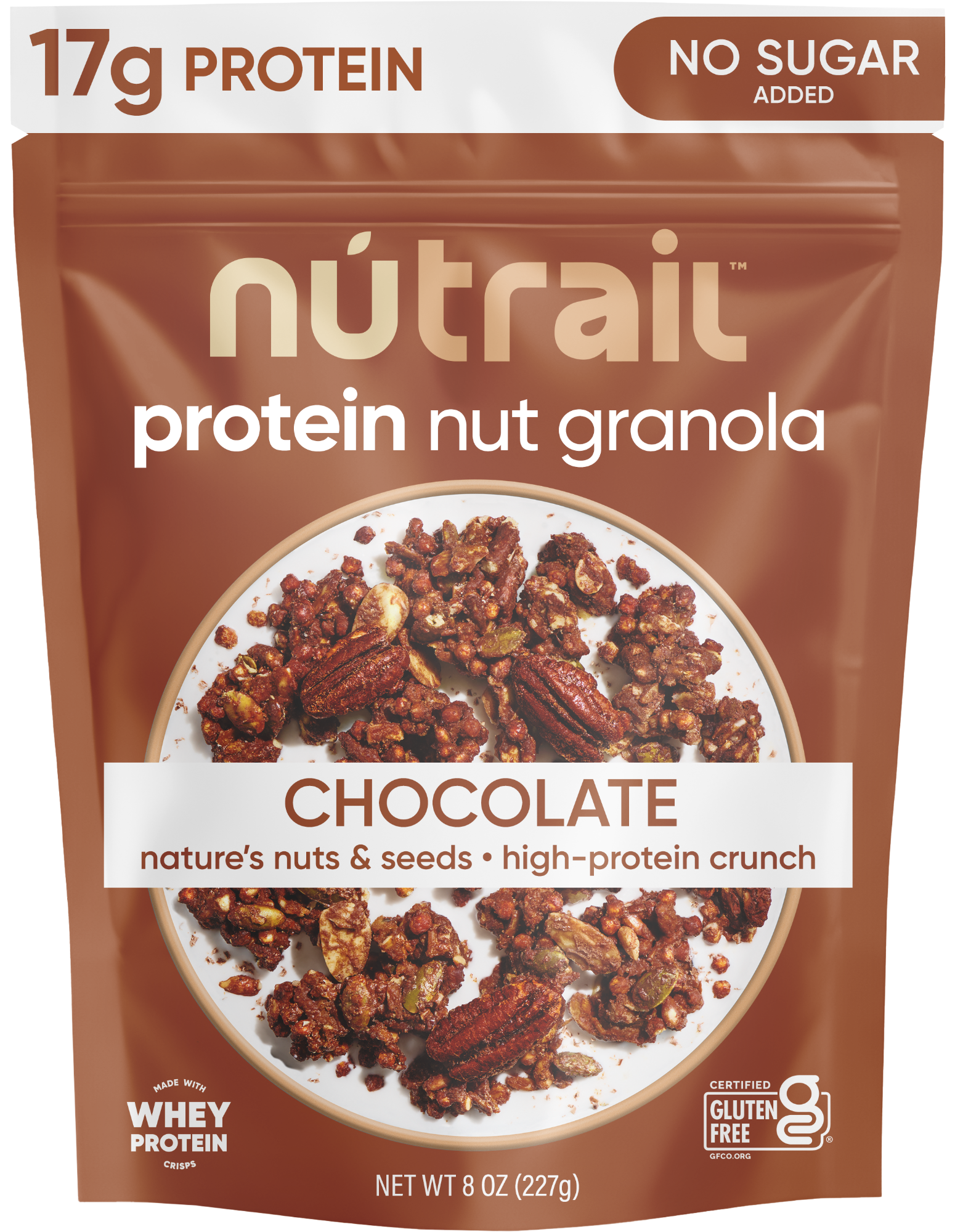 Nutrail Protein Choco Nut Granola Crunchy Natural Cold Cereal