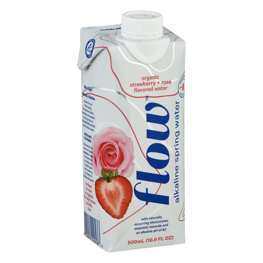 Flow Water Water Alkaline Strawberry Rose 16.9 fl oz (Pack of 12)
