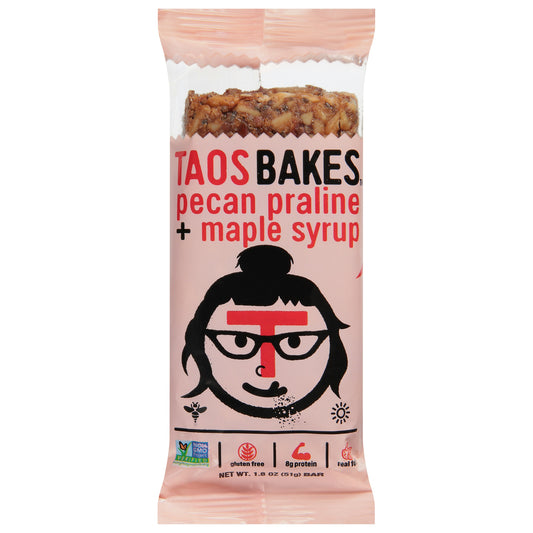 Taos Bakes Pecan Praline Maple Syrup Bar 1.8 Oz Pack of 12