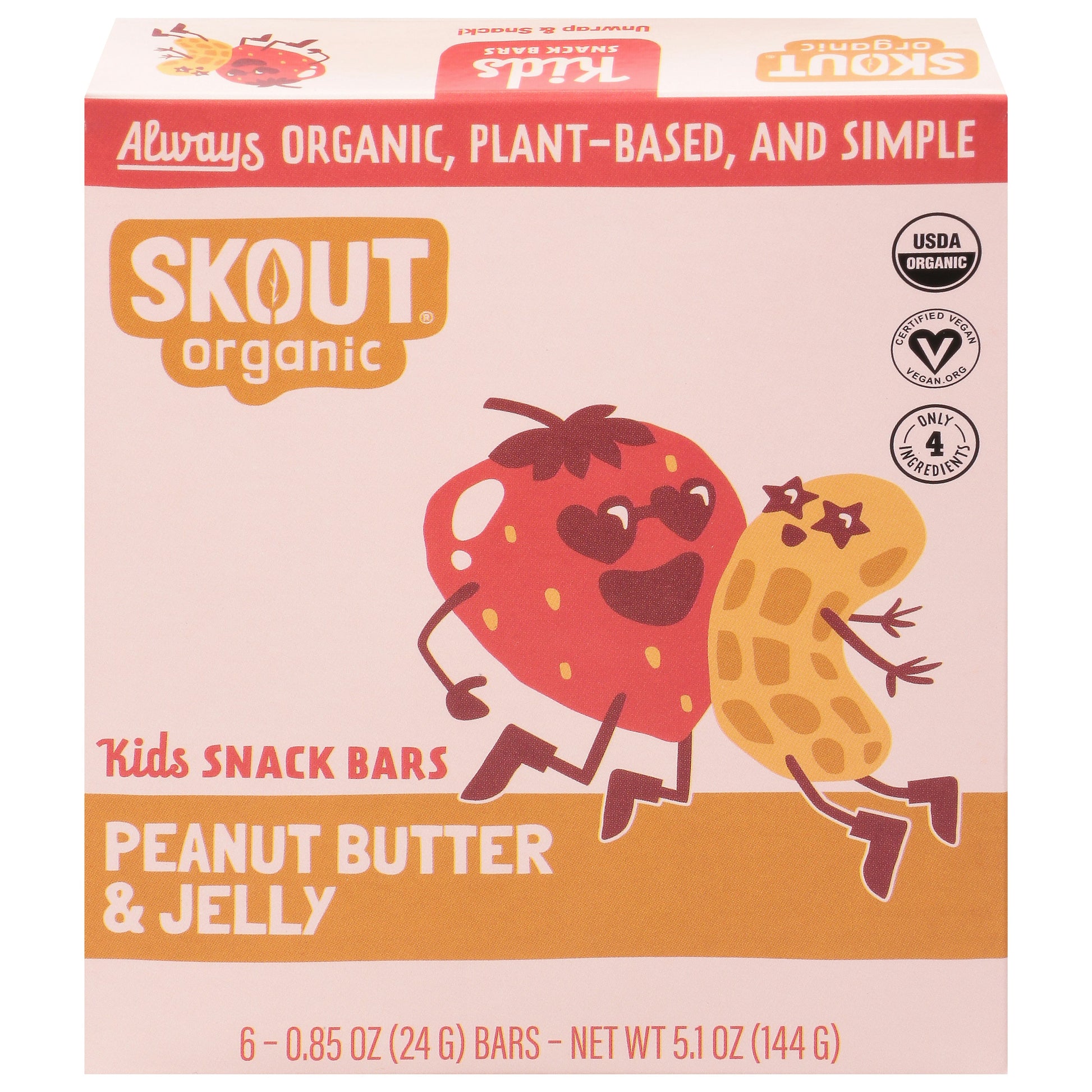Skout Bar Kids Peanut Butter Jelly 5.1 oz (Pack of 6)