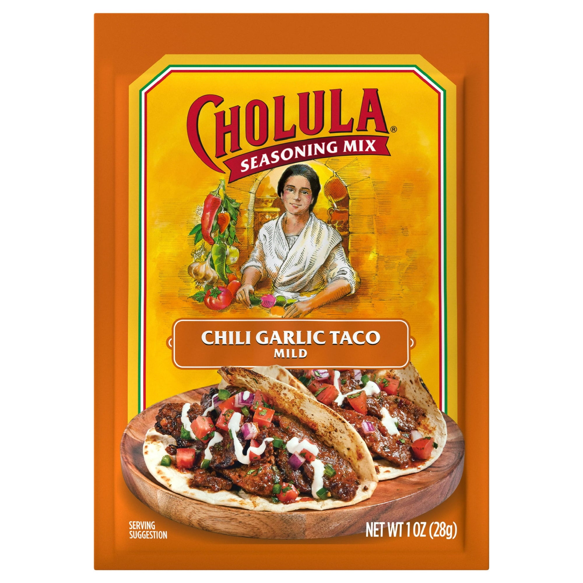 CHOLULA (Pack of 36) Cholula Taco Chili Seasoning Blend with Garlic 1 Oz